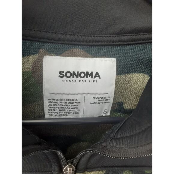 Sonoma Goods For Life Mens Sleeveless Camo Vest Full Zip Front Size S - Picture 2 of 8